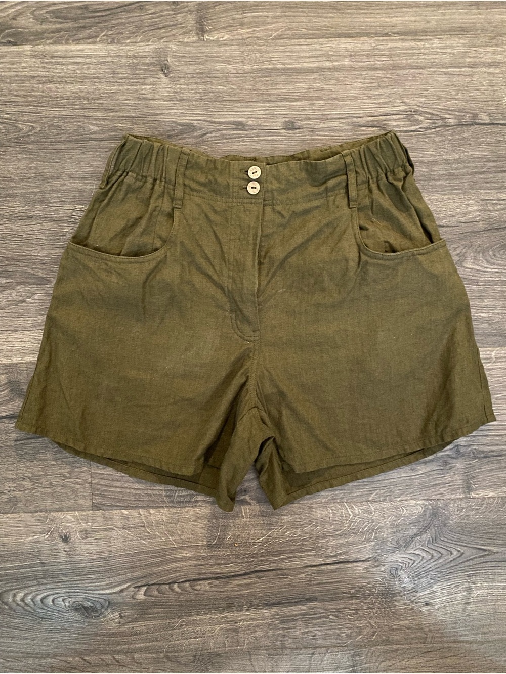 notPERFECTLINEN Soller Linen ShortsS/M Loden Green